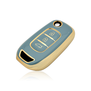 Mode doux TPU or argent bord pour renault duster voiture télécommande clé housse <span class=keywords><strong>coque</strong></span> - Product Image 3