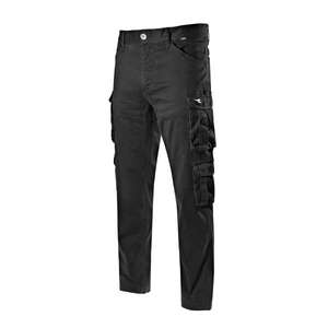 DIADORA UTILITY-702,160298-80013/L Pantalones DE TRABAJO cargo para todas las estaciones WAYET II ISO 13688:2013, PANTALÓN DE TRABAJO negro - Product Image 1