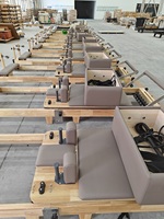 Precio de Fábrica, Reformer de Pilates Plegable Comercial, Equipo de Pilates de Madera de Roble para Entrenamiento de Fuerza, Yoga y Pilates