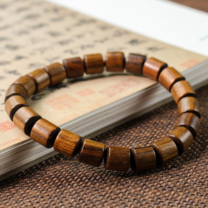 Pulsera de Madera de Palisandro Negra con 22 Cuentas de Barril de 8mm, Joyería Budista Unisex para Uso Diario, Regalo Cultural Coleccionable - Product Image 3
