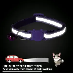 Collier en nylon réfléchissant personnalisé à 12 LED avec motif imprimé pour promener un chien pour petits chiens et chats - Product Image 5