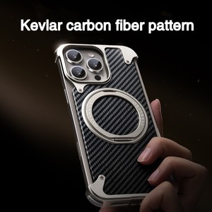 Étui <span class=keywords><strong>de</strong></span> téléphone texturé en métal électroplaqué <span class=keywords><strong>de</strong></span> luxe pour hommes d'affaires avec support magnétique pour <span class=keywords><strong>iPhone</strong></span> 16 Pro Max et <span class=keywords><strong>iPhone</strong></span> 16 - Product Image 1