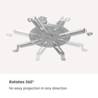 Support de projecteur universel pour plafond en acier blanc à rotation à 360 degrés, économique et discret