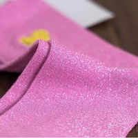 Chaussettes fantaisie scintillantes pour femmes, chaussettes décontractées métalliques brillantes, chaussettes rétro brillantes pour femmes