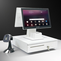 JESEN - Sistema de Punto de Venta con Pantalla Táctil Todo en Uno, Nuevo, con Dos Pantallas de 15.6 Pulgadas, Android, para Supermercados