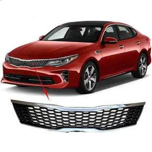 Front Upper Bumper Grille For 2014-2015 Kia Optima – Chrome & Black Mesh Style