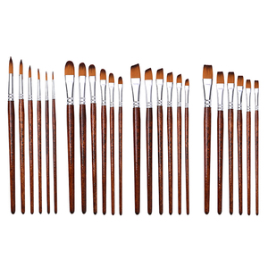 Rainbow ZHUTING HB105 6-Piece Wooden Nylon Watercolor <b>Paint</b> <b>Brush</b> <b>Set</b> for/ Artists - Product Image 1