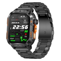Reloj Inteligente Deportivo HT46 de 2.01 Pulgadas con Llamadas Inalámbricas, Linterna, Brújula, Oxímetro de Pulso, Presión Arterial, Resistente al Agua IP68 para Actividades al Aire Libre