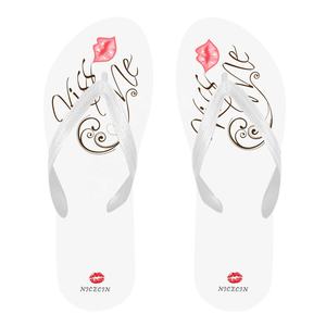 Fashion Lips Print <b>Women's</b> <b>Flip</b> <b>Flops</b> Soft EVA Sole Summer Beach <b>Sandals</b> Hotel Spa Guest Slippers Custom Logo - Product Image 1