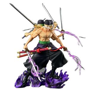 Figurine <span class=keywords><strong>Manga</strong></span> Anime PVC Roronoa Zoro 30CM ONE PIECE avec 3 Têtes et 9 Katanas – Modèle de Collection pour Adultes - Product Image 1
