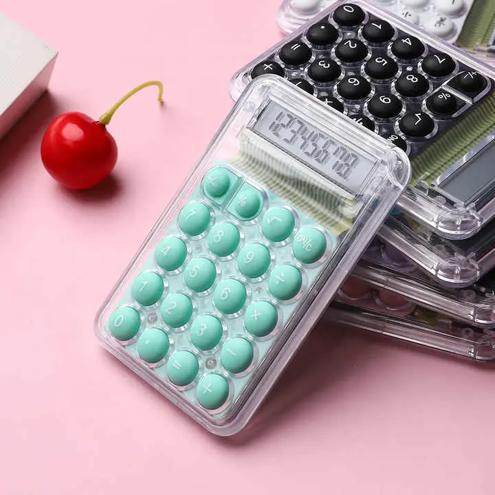 Mini calculadora 8 dígitos Tamanho do bolso Calculadora eletrônica alimentada por bateria Matemática Material escolar