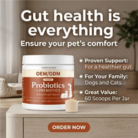 Poudre de Probiotiques et Prébiotiques pour Animaux OEM – Probiotiques Actifs Universels pour Chats et Chiens – Complément Nutritionnel Favorisant la Santé Intestinale