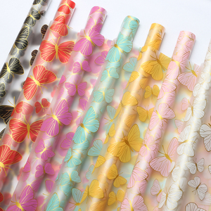 Papier d'emballage imperméable Iris Ouya en gros, couleurs variées, matériel d'emballage pour bouquets de fleuristes, cellophane BOPP - Product Image 6