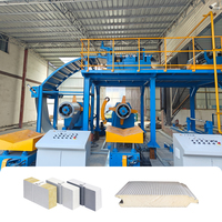 Ligne de production de panneaux sandwich pour toitures et murs en PU