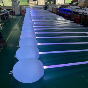 Boule lumineuse LED étanche pour extérieur avec contrôle DMX, diamètre 10cm 20cm, en acrylique PVC, éclairage de jardin, à insérer dans le sol, lampes de pelouse - Product Image 2