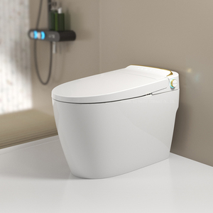 Nouvelle toilette intelligente <span class=keywords><strong>BF</strong></span> à poser au sol avec chasse d'eau automatique, siège chauffant, céramique sanitaire, électrique, blanche, automatique et connectée - Product Image 2