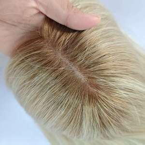 Russian Human Hair Body Wave Water Wave Toupee for Women <strong>Silk</strong> <strong>Base</strong> Virgin <strong>Closure</strong> Right Design for Salon or Hair Loss - Product Image 1