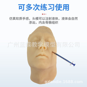 Micro-plastic surgery silicone <b>head</b> mimics real female facial skin thread lifting beauty practice injection suture model - Product Image 5