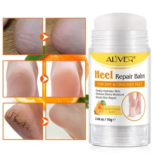 ALIVER logo personnalisé stimule la réparation de la peau huile d'olive orange douce main et pied anti-dessèchement fissure crème pour les pieds talon fissuré réparation