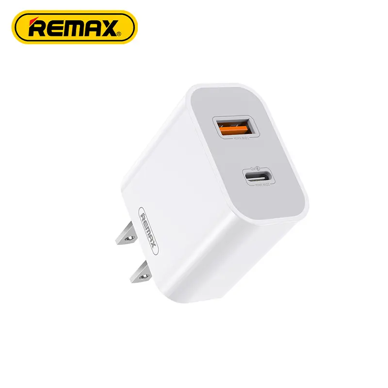 Remax Rp-U68 Wall Fast Charger 20W 18W Pd Qc Fcp Pps Usb C Us Eu Uk Quick Charge Travel Usb Adapter For Laptops For Iphone 12/13