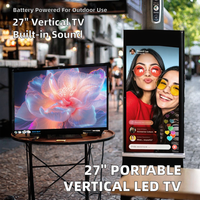 Taşınabilir Dikey Dokunmatik Ekranlı Full HD LED HDTV Android Taşınabilir Tablet TV 32 27 24 İnç Pil Güçlü Dahili Hoparlörlü Wi-Fi