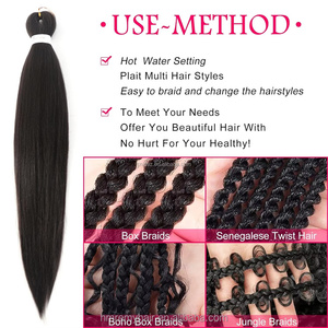 Extensioni per trecce sintetiche pre-stirate 4X Collezione Africana 38'' Capelli Lisci Pre-Layered EZ per Box Braids - Product Image 2