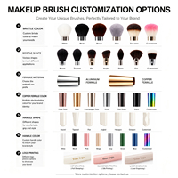 EMF OEM&ODM – Ensemble professionnel de pinceaux de maquillage plats sur pied, sur mesure et de haute qualité, avec personnalisation du logo et des matériaux