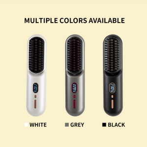 USB Rechargeable Cordless Hair Straightener Brush Compact Portable Electric Hair Straightening <b>Comb</b> for Household Use - Product Image 4