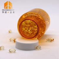 Vente en gros Capuchon doré de 250ml Vente en gros Capsules d'huile de graines d'onagre Capsules molles pour animaux de compagnie Bouteille en plastique