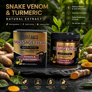 Crème de massage au venin de serpent et curcuma Sifuland 120ml, action rapide, baume apaisant pour les muscles et les articulations, pommade, OEM, étiquette privée - Product Image 2