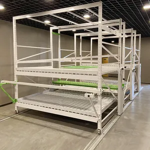 Movable Hydroponic System Kit Height Adjustable Vertical Grow Rack For Medical Plant Cultivation