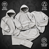 Ensembles de survêtements streetwear personnalisés : sweat à capuche et pantalon en coton respirant, design décontracté à double ceinture unie