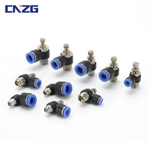 Vannes de commande pneumatiques SL, raccords rapides, contrôle de vitesse du cylindre, vannes de régulation de vitesse, raccords de tuyauterie et tuyaux d'air - Product Image 3