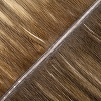 Extensions de cheveux vierges Medusa bicolores, double trame, cheveux russes, invisibles, sans acide, longue durée