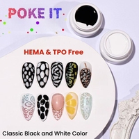 MyBeautyNails 2025 Nouveau HEMA et TPO Free UV Poke Gel Base Magic Pull Gel Bubble Fish Net Poking Gel Polish Nail Poke Gel