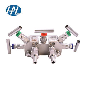 316ステンレス鋼5ウェイマニホールドSS316コプラナー機器手動パワー付き5バルブマニホールドガス圧トランスミッタル用 - Product Image 3