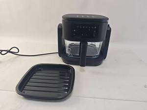 Anbolife 5L <span class=keywords><strong>Friteuse</strong></span> à <span class=keywords><strong>air</strong></span> et grill d'intérieur 2-en-1 avec fenêtre en verre, 8 programmes prédéfinis, couvercle rabattable, cuisson intelligente et saine, revêtement sans huile, OEM - Product Image 5