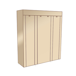 Various Adjustable <strong>Canvas</strong> Cupboard <strong>Single</strong> <strong>Wardrobe</strong> Home Bedroom Furniture Widely Used Bedroom <strong>Wardrobe</strong> - Product Image 3