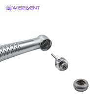Wisedent BR-164PH Dental High Speed LED Handpiece, 3 Semprotan Air, Bantalan Keramik, Tombol Tekan Turbin Udara, Penjualan Langsung Pabrik