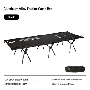 Outdoor Aluminum <b>Frame</b> Oxford Cloth Extra <b>Large</b> Size Portable Folding Bed 150kg Load Capacity 3.25kg Lightweight Camping SK94102 - Product Image 5