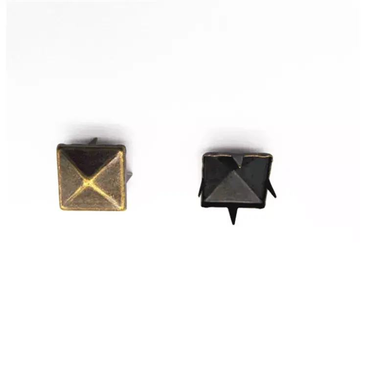 DIY Leathercraft Square Pyramid Punk Rivets Silver Metal 4 Claw Metal Studs for Bracelets Clothing Shoes Handbag