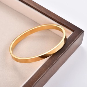 Classic Couple <b>Bangles</b> Stainless Steel Simple Style Smooth Cuff Bracelet Minimalist Wrist Jewelry Gifts for <b>Men</b> Women - Product Image 1