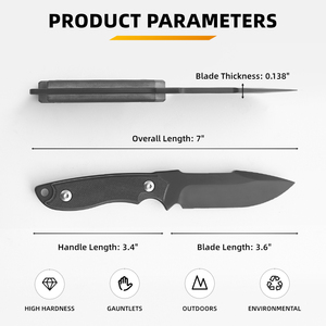 Chất Lượng Cao Siêu Sắc Nét D2 Thép Ngoài Trời Survival <span class=keywords><strong>Cutter</strong></span> Dao Săn Bắn Cố Định Lưỡi Dao - Product Image 6