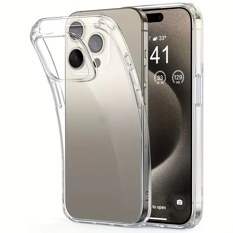 Kristal darbeye hibrid ince TPU tampon koruyucu kılıf kapak IPhone 15 Pro Max 14 13 12 11X8 7 kılıf Tpu