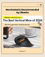 EM11 NL Mouse Optik Nirkabel Ergonomis 2.4G Tanpa Suara Sensitivitas Kecepatan 3-Tingkat Dapat Diisi Ulang Antarmuka USB Vertikal Bebas Nyeri