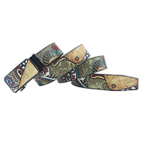 Ceinture JULUN pour Hommes – Style Western, Fabricants de Ceintures, Motif Paisley Ethnique Vintage, Boucle Automatique, Accessoire Décoratif Tendance pour Jean