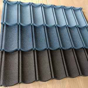 Color Lock Pro AZ160 0,55mm 1320mm Puesta de sol Azulejo de teja naranja Garantía de decoloración de 25 años Techo recubierto de piedra - Product Image 4