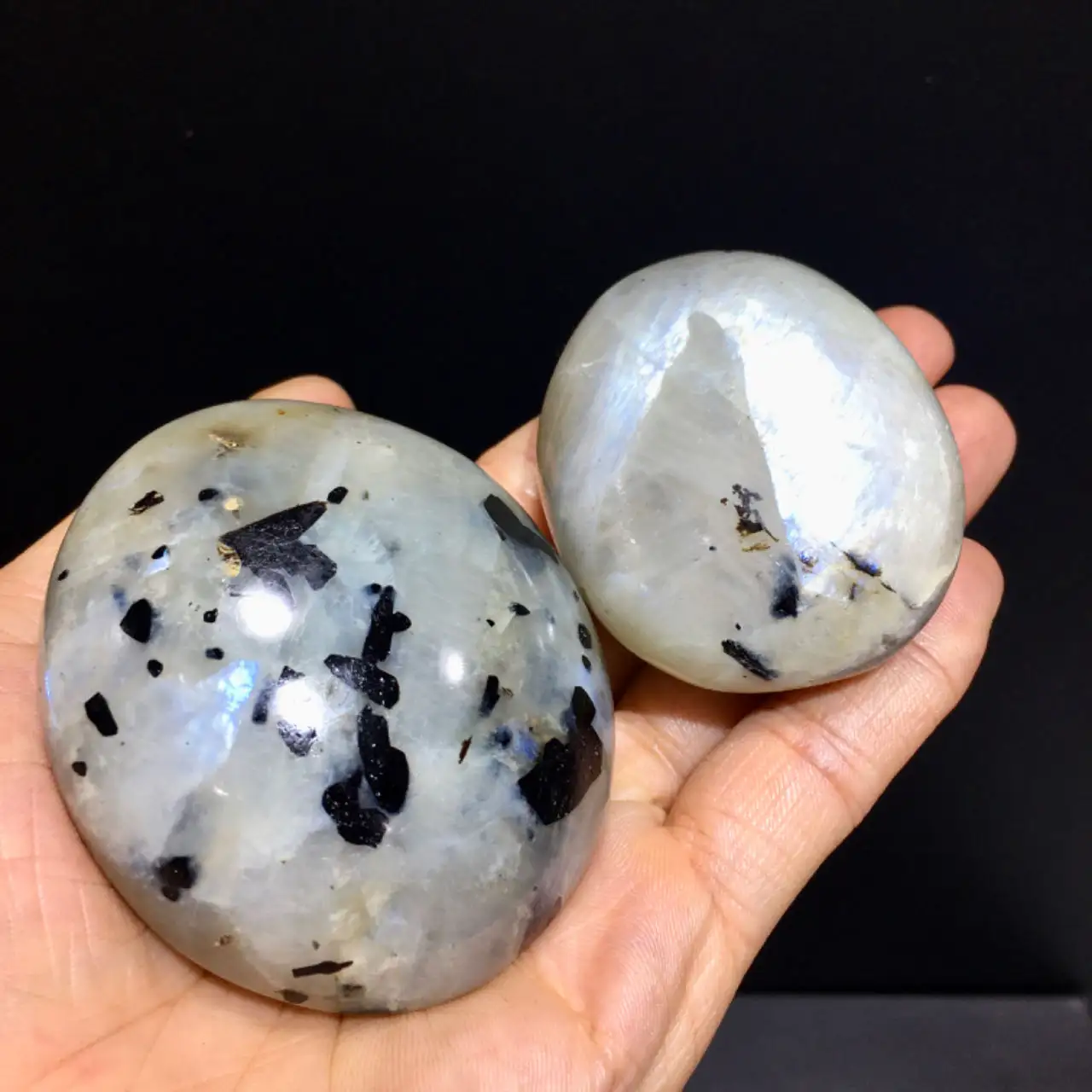 Pierre de lune naturelle flashy artisanat de haute qualité belle pierre de lune verte pierre de palmier cristal pierre précieuse pierre de palmier à vendre