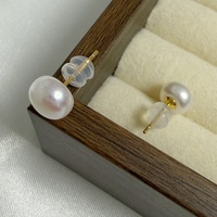 Ensemble de bijoux en perles d'eau douce naturelles de forme riz de l'usine Zhuji, collier et boucles d'oreilles délicats, bijoux fins plaqués or 925