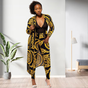 Conjunto de Dos Piezas de Estilo Étnico, Traje Largo para Mujer Africana, Sin Cuello, Largo Completo, para Mujer, Envío en 1-3 Días, 5 Colores - Product Image 5